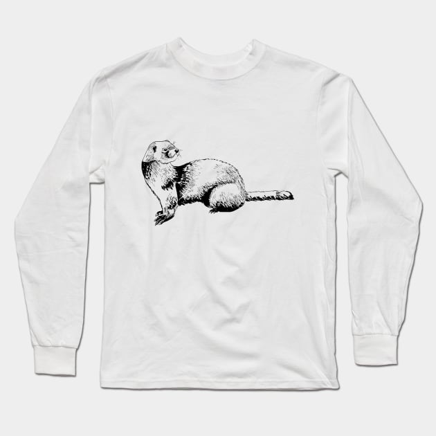 ferret Long Sleeve T-Shirt by VicaVeresk